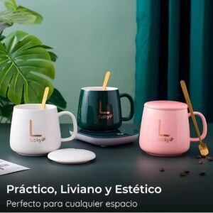Taza Calentadora Térmica con Su Calentador Portátil