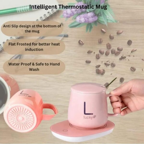 Taza Calentadora Térmica con Su Calentador Portátil