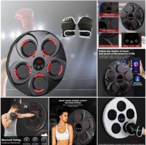 Innovadora Máquina de Boxeo Musical con Bluetooth : Incluye guantes